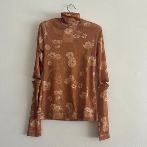 Nanushka  Larson Recycled Mesh Jersey Turtleneck L